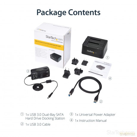 Startech Usb 3.0 Dual Hard Drive Docking Station With Uasp