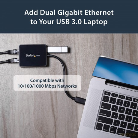 Startech Usb 3.0 To Dual Port Gigabit Ethernet Adapter Nic With Usb Port