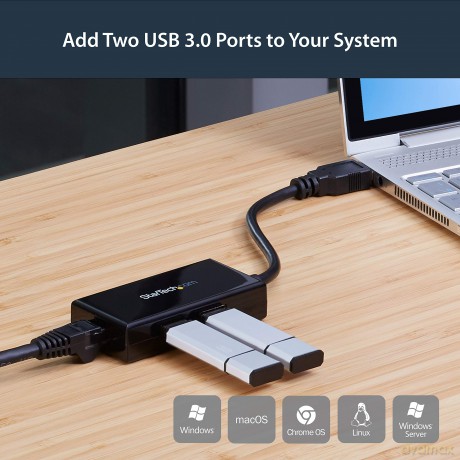 Startech Usb 3.0 To Gigabit Network Adapter With Built-In 2 Port Usb Hub