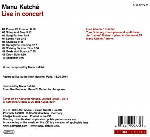 Manu Katche: Live In Concert [CD]