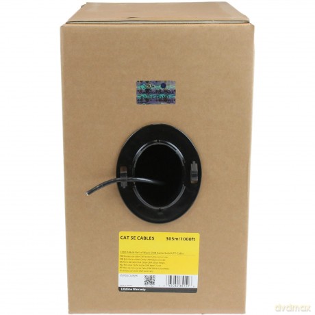 Startech.Com 1000 Ft Bulk Roll Of Black Cmr Cat5e Solid Utp Riser Cable - Cat 5e Riser Cable - Cat.5e Cmr Ethernet Cable - 24 Awg - Black