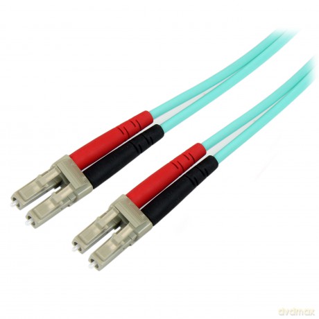 Startech.Com 1m Fiber Optic Cable - 10 Gb Aqua - Multimode Duplex 50/125 - Lszh - Lc/Lc - Om3 - Lc To Lc Fiber Patch Cable