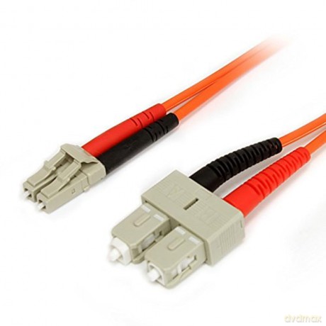 Startech.Com 1m Fiber Optic Cable - Multimode Duplex 62.5/125 - Lszh - Lc/Sc - Om1 - Lc To Sc Fiber Patch Cable