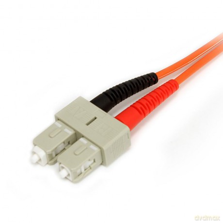 Startech.Com 1m Fiber Optic Cable - Multimode Duplex 62.5/125 - Lszh - Lc/Sc - Om1 - Lc To Sc Fiber Patch Cable