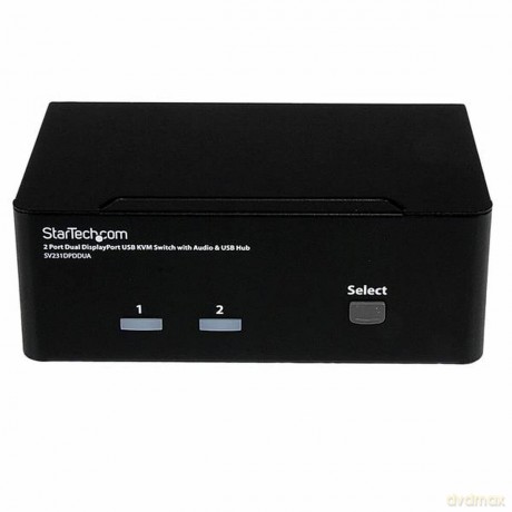 Startech.Com 2 Port Dual Displayport Usb Kvm Switch With Audio And Usb 2.0 Hub
