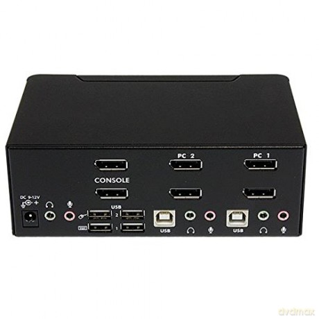 Startech.Com 2 Port Dual Displayport Usb Kvm Switch With Audio And Usb 2.0 Hub
