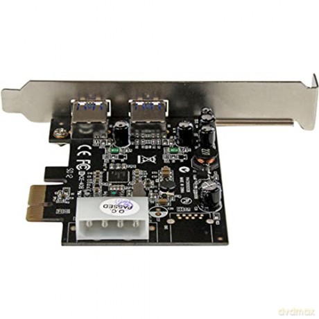 Startech.Com 2 Port Pci Express Superspeed Usb 3.0 Card Adapter With Uasp - Lp4 Power - Dual Port Usb 3 Pcie Controller