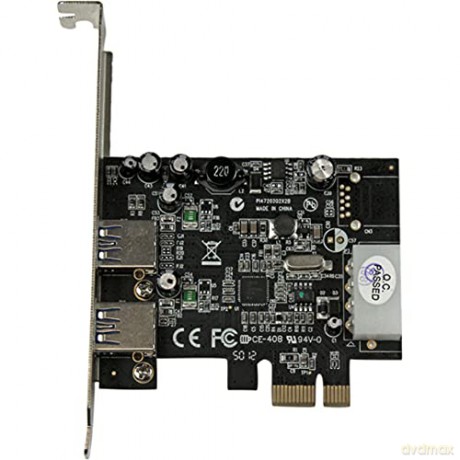 Startech.Com 2 Port Pci Express Superspeed Usb 3.0 Card Adapter With Uasp - Lp4 Power - Dual Port Usb 3 Pcie Controller