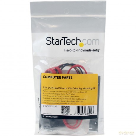 Startech.Com 2.5 Inch Sata Hard Drive To 3.5 Inch Drive Bay Mounting Kit