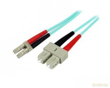 Startech.Com 2m Fiber Optic Cable - 10 Gb Aqua - Multimode Duplex 50/125 - Lszh - Lc/Sc - Om3 - Lc To Sc Fiber Patch Cable
