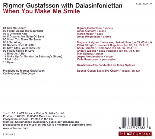 Rigmor Gustafsson with Dalasinfoniettan: When You Make Me Smile [CD]