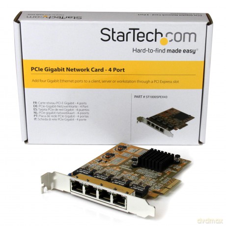 Startech.Com 4-Port Pci Express Gigabit Network Adapter Card - Quad-Port Pcie Gigabit Nic