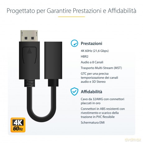 Startech.Com Dp2mdpmf6in 6in Displayport To Mini Displayport Video Cable Adapter - M/F