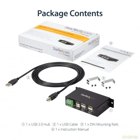 Startech.Com Mountable 4 Port Rugged Industrial Usb Hub