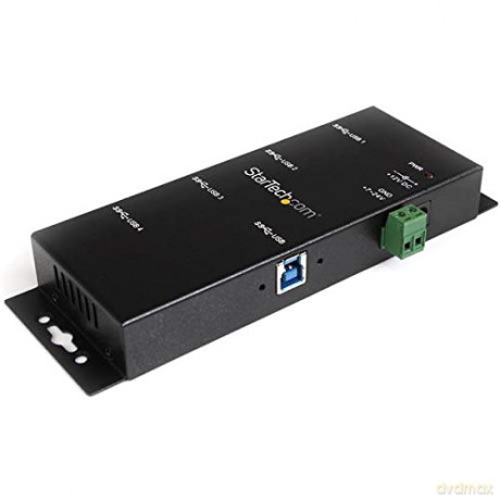 Startech.Com Mountable Usb 3.0 Hub - Industrial - Rugged - Black Metal - Bus Powered - Usb 3 Hub - Usb Extender - Powered Usb 3.0 Hub