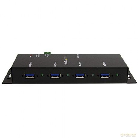 Startech.Com Mountable Usb 3.0 Hub - Industrial - Rugged - Black Metal - Bus Powered - Usb 3 Hub - Usb Extender - Powered Usb 3.0 Hub