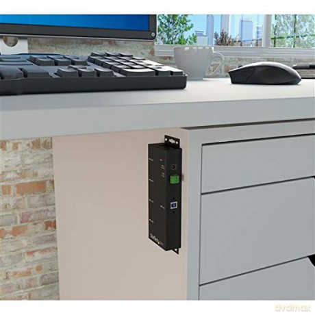 Startech.Com Mountable Usb 3.0 Hub - Industrial - Rugged - Black Metal - Bus Powered - Usb 3 Hub - Usb Extender - Powered Usb 3.0 Hub