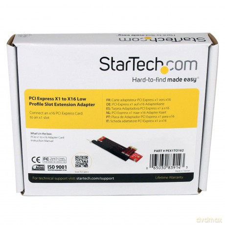 Startech.Com Pci Express X1 To X16 Low Profile Slot Extension Adapter