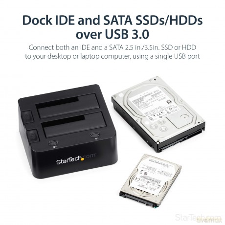 Startech.Com Universal Hard Drive Docking Station 2.5 And 3.5 Inches Hdd And Ssd With Uasp And Sata Iii