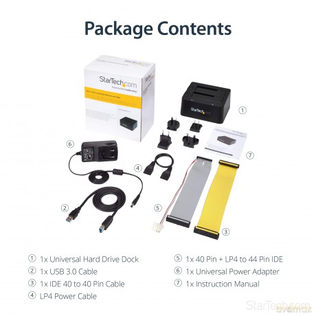 Startech.Com Universal Hard Drive Docking Station 2.5 And 3.5 Inches Hdd And Ssd With Uasp And Sata Iii