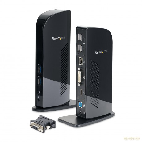 Startech.Com Universal Usb 3.0 Laptop Docking Station - Dual-Monitor Hdmi And Dvi - Audio - Ethernet - Port Replicator Notebook Dock