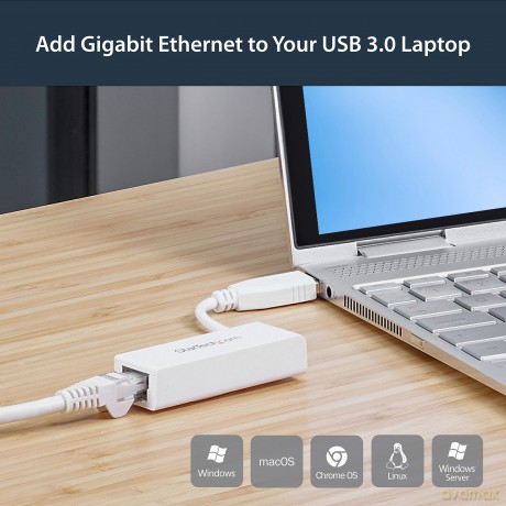 Startech.Com Usb 3.0 To Gigabit Ethernet Nic Network Adapter, 10/100/1000 Network Adapter, Usb To Ethernet Lan Adapter,Usb To Rj45