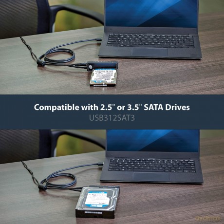 Startech.Com Usb 3.1 Adapter Cable For 2.5in And 3.5in Sata Ssd/Hdd Drives - Supports Sata Iii - Tool-Free Cable-Style Adapter