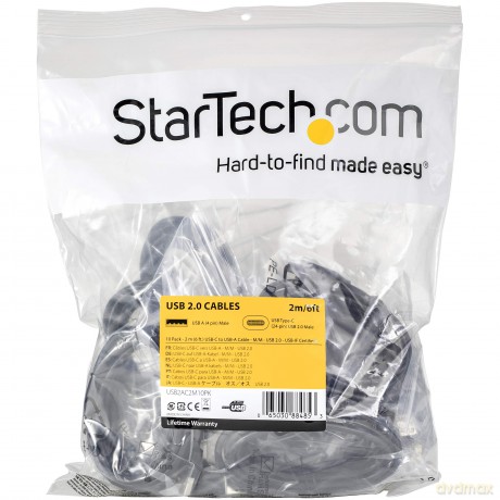 Startech.Com Usb To Usb C Cable - 2 M Usb 2.0 Type