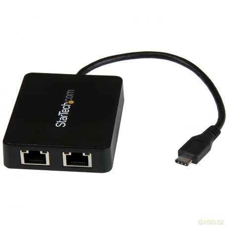 Startech.Com Usb-C To Dual Gigabit Ethernet Adapter With Usb 3.0 Port - Usb Type-C Gigabit Network Adapter