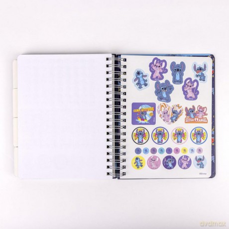 Stitch - Agenda Hebdomadaire Non Date Intercalaires - 19 X 24 X 2 Cm