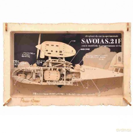 Studio Ghibli: Ensky - Porco Rosso - Savoia - Paper Theater Wood Style