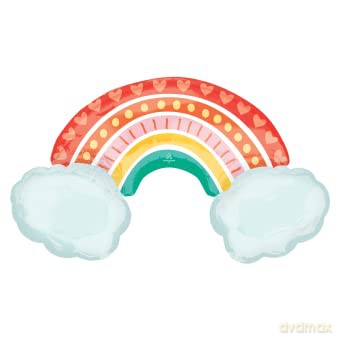 Sup/Shaperetrorainbow Foil Balloon 93x55 P35 S
