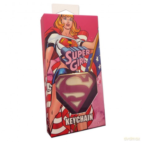 Supergirl Pink Logo Keychain