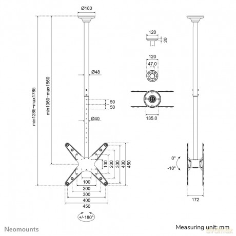 Supporto A Soffitto Fpma-C340