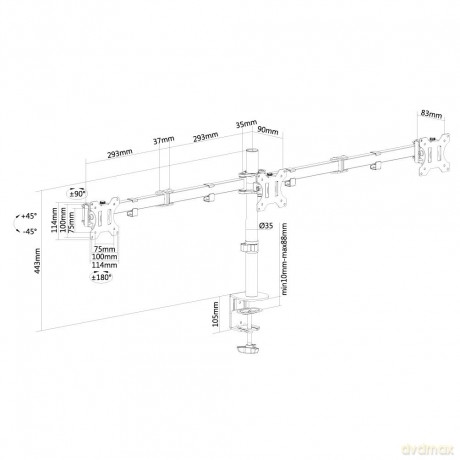 Supporto Da Tavolo Fpma-D550d3 Nero