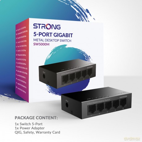 Switch 5 Porte Gigabit Metal