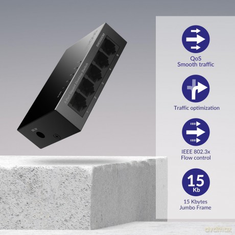 Switch 5 Porte Gigabit Metal