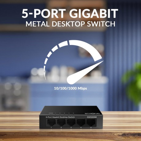 Switch 5 Porte Gigabit Metal