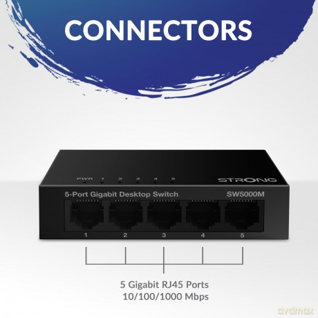 Switch 5 Porte Gigabit Metal