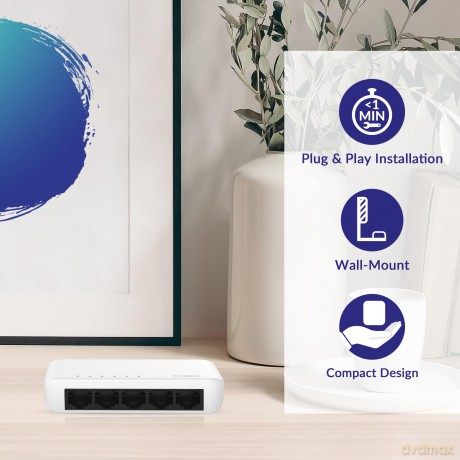 Switch 8 Porte Gigabit Metal