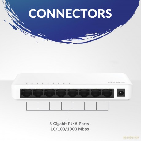 Switch 8 Porte Gigabit Plastica