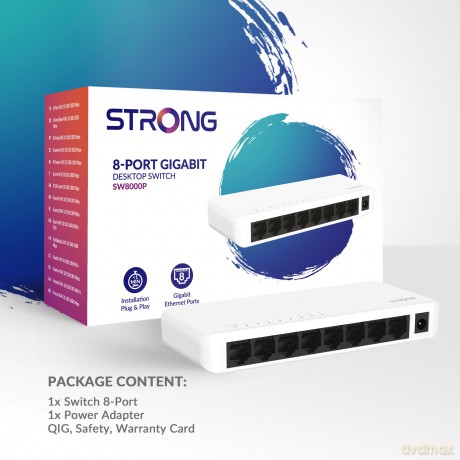 Switch 8 Porte Gigabit Plastica