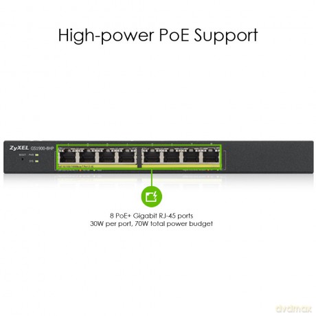 Switch Web Managed 8p Gigabit Poe