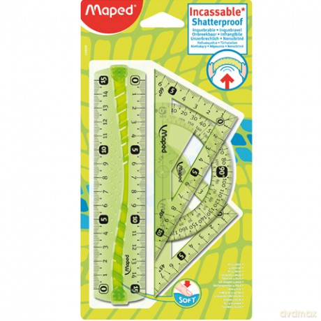 Zestaw geometryczny maped mini linijki niełamliwe [ZABAWKA]