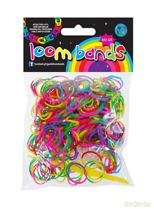 Gumki loom bands 300 szt multicolor [ZABAWKA]