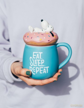 Kubek 3D Peanuts Snoopy Eat Sleep Repeat