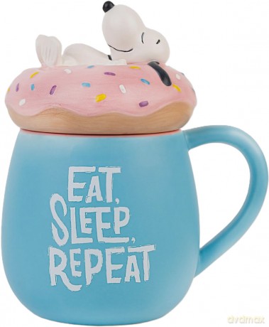 Kubek 3D Peanuts Snoopy Eat Sleep Repeat