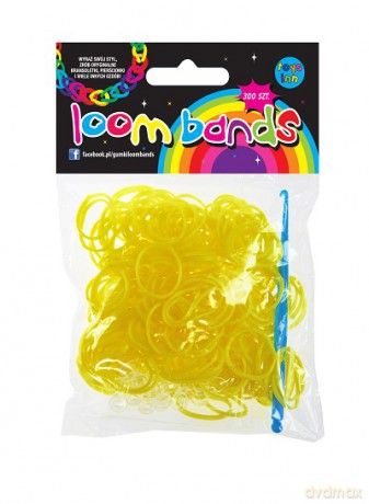 Gumki loom bands 300 szt żółte [ZABAWKA]