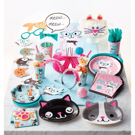 Tc Pl Aop 6/1ct 54x102 Purr-Fect Party Qs