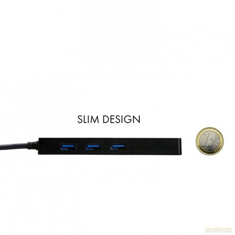Tec Slim Hub 3 Port Usb 3.0 Gb Ethernet Adapter Wi